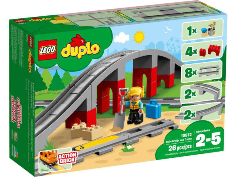 Image of LEGO Set 10872 Train Bridge and Tracks