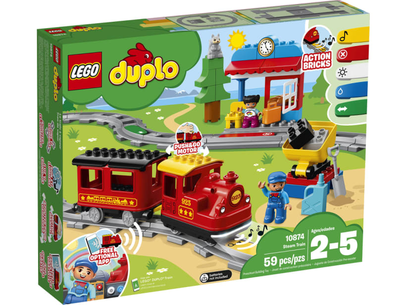 Image of LEGO Set 10874 Dampfeisenbahn