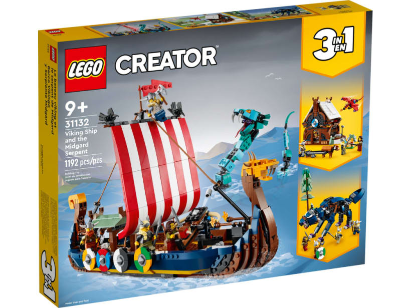 Image of LEGO Set 31132 Le bateau viking et le serpent de Midgard