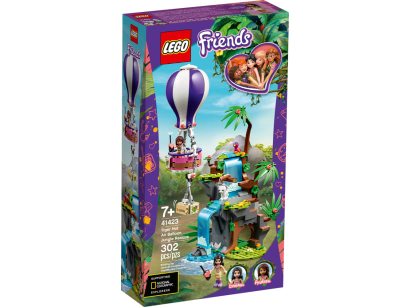 Image of LEGO Set 41423 Le sauvetage des tigres en montgolfière