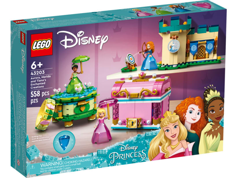 Image of LEGO Set 43203 Aurora, Merida and Tiana’s Enchanted Creations