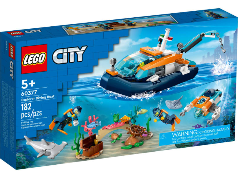 Image of LEGO Set 60377 Underwater Explorer Driving Boat