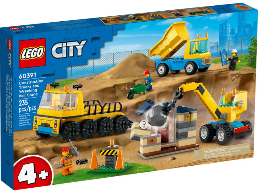 Image of LEGO Set 60391 Construction Trucks and Wrecking Ball Crane