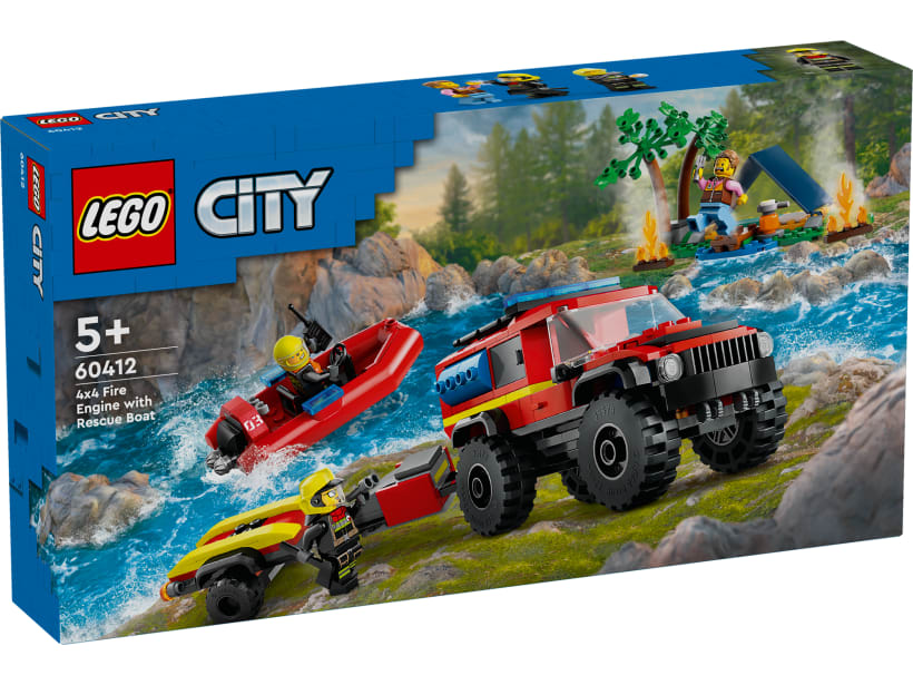 Image of LEGO Set 60412 Le camion de pompiers 4x4 et le canot de sauvetage