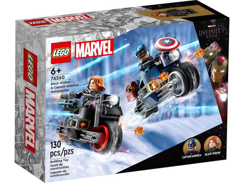 Image of LEGO Set 76260 Black Widow & Captain America Motorcycles