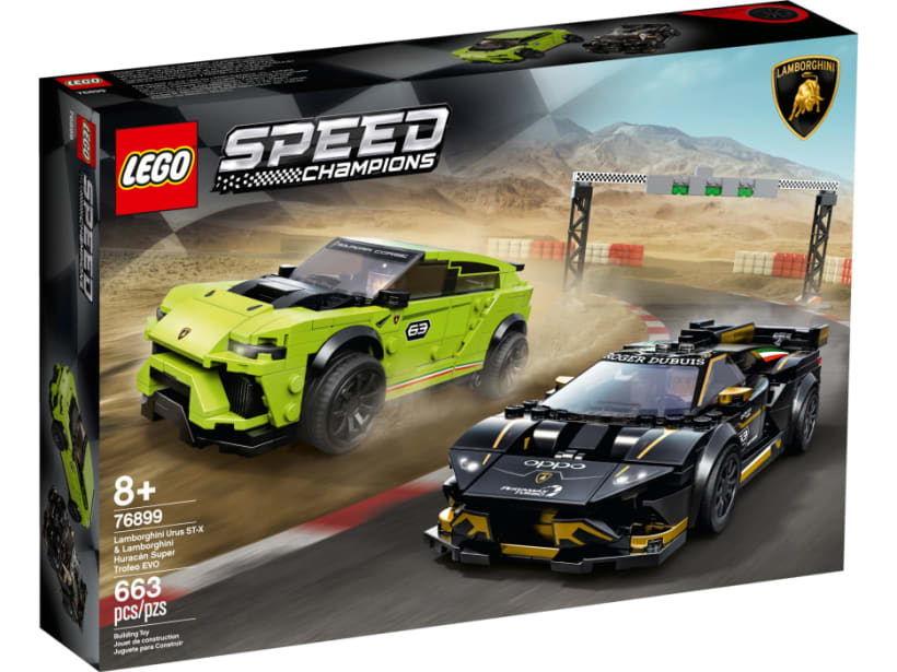 Image of LEGO Set 76899 Lamborghini Urus ST-X & Lamborghini Huracán Super Trofeo EVO