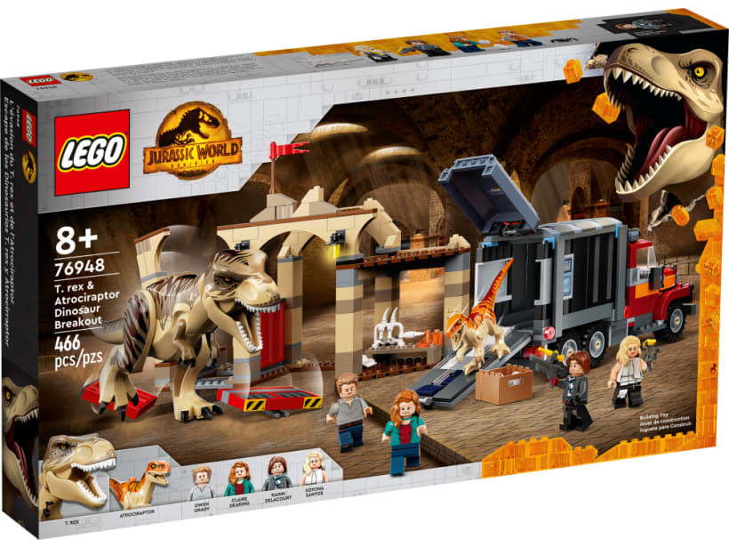 Image of LEGO Set 76948 T. rex & Atrociraptor Dinosaur Breakout