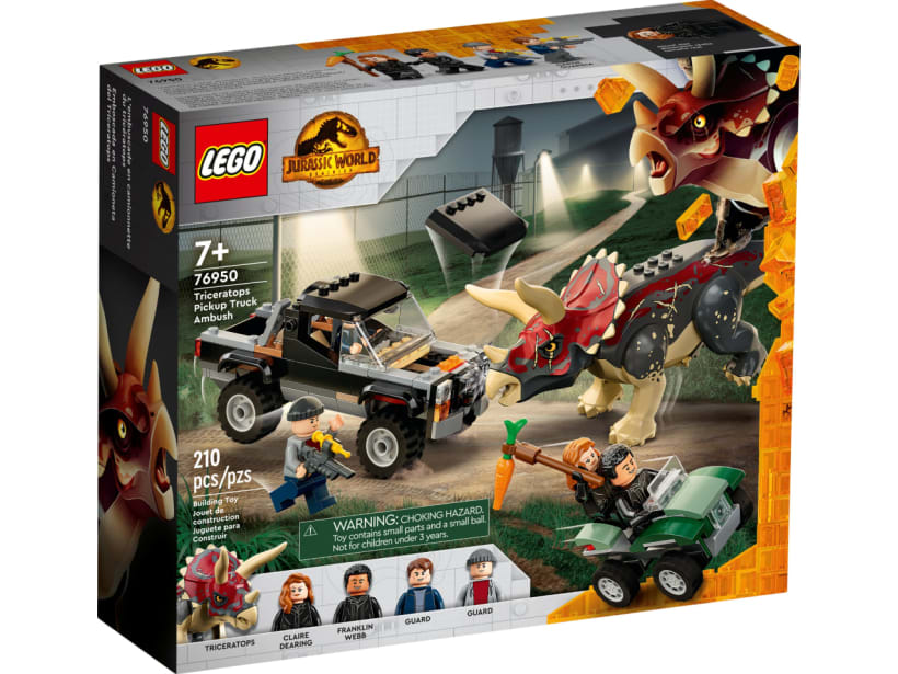 Image of LEGO Set 76950 Triceratops Pickup Truck Ambush